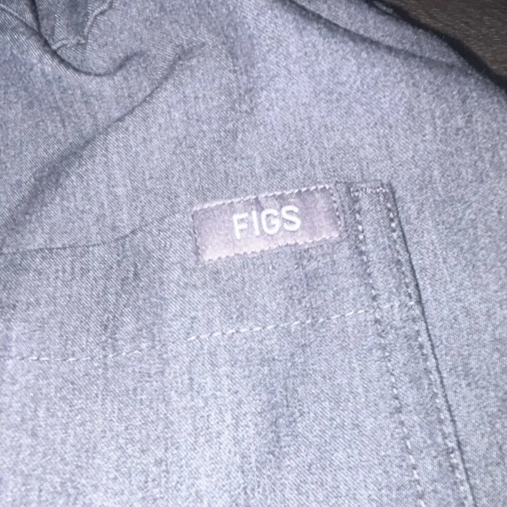 FIGS Men’s Gray Scrub Pants Size S Solid Knit Drawstring FM4500